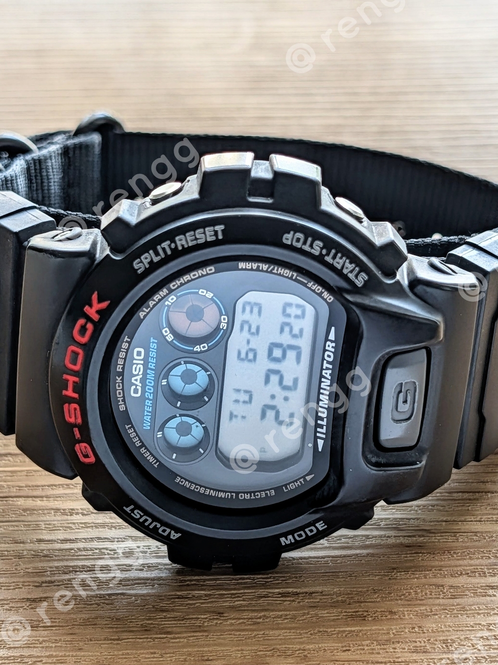 Casio G-Shock Digital Watch in Black with Red Accents